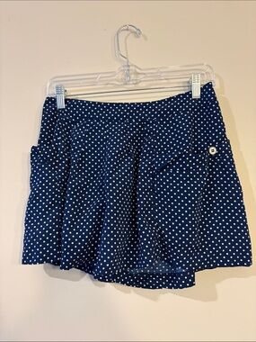 Just Ginger  Navy Blue with White Polka Dot Shorts
